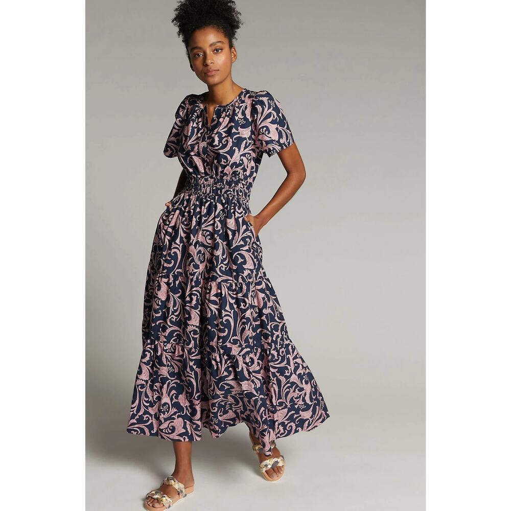 Anthropologie The Somerset Printed Maxi Dress Medium